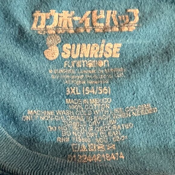 Cowboy Bebop Blue 100% Cotton w Graphic Print of Edward and Ein T-Shirt SZ 3XL - Picture 2 of 3